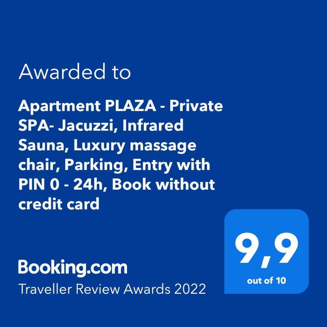 Apartment Plaza ----Wallbox 11Kw 16A ----- Private Spa- Jacuzzi, Infrared Sauna, Luxury Massage Chair, Parking, Entry With Pin 0 - 24H, Free Cancellation 24 Hours Before Check In Slavonski Brod Habitación foto